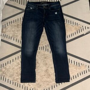 Express Jeans, cropped legging midrise, denim